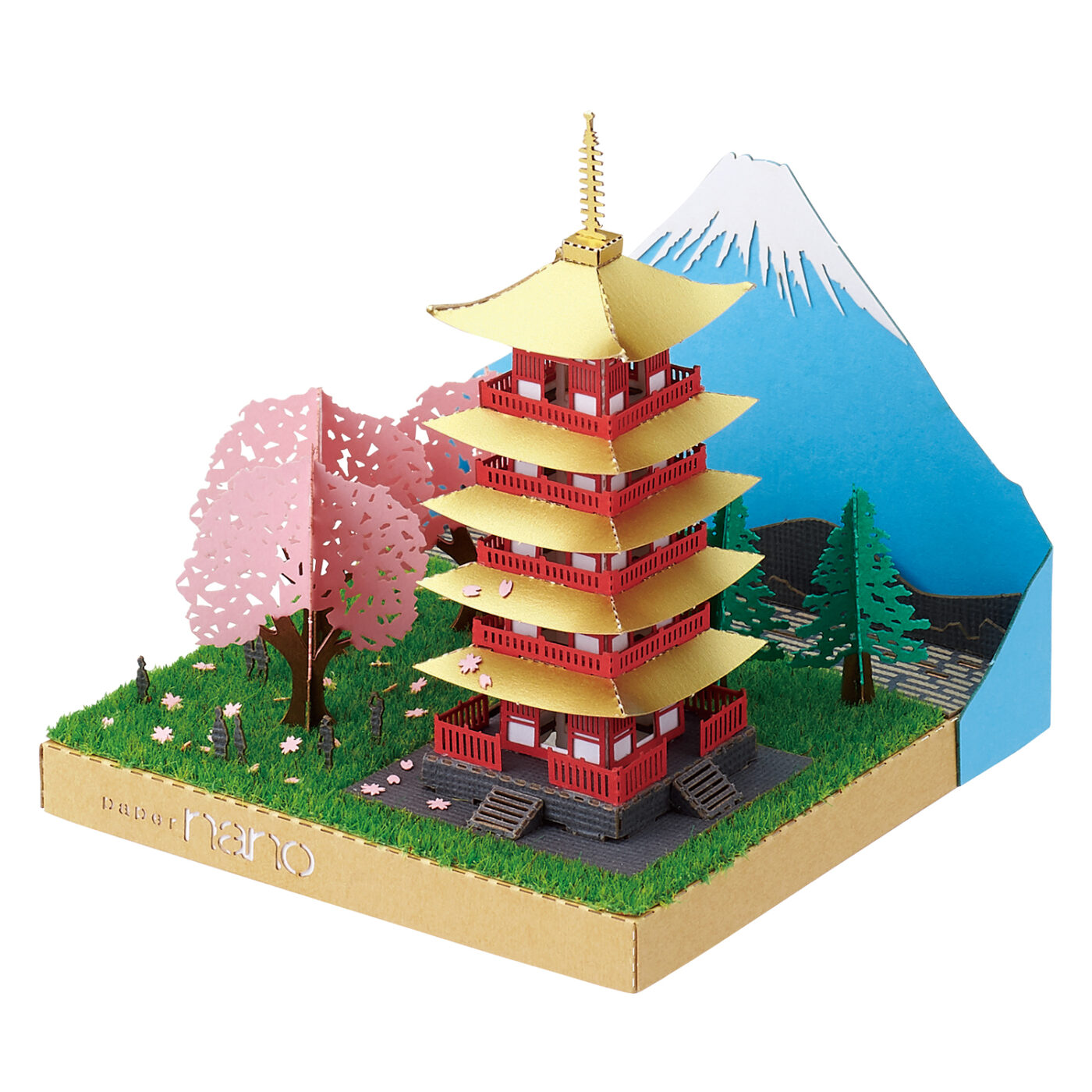 富士の見える五重塔と桜の商品画像1