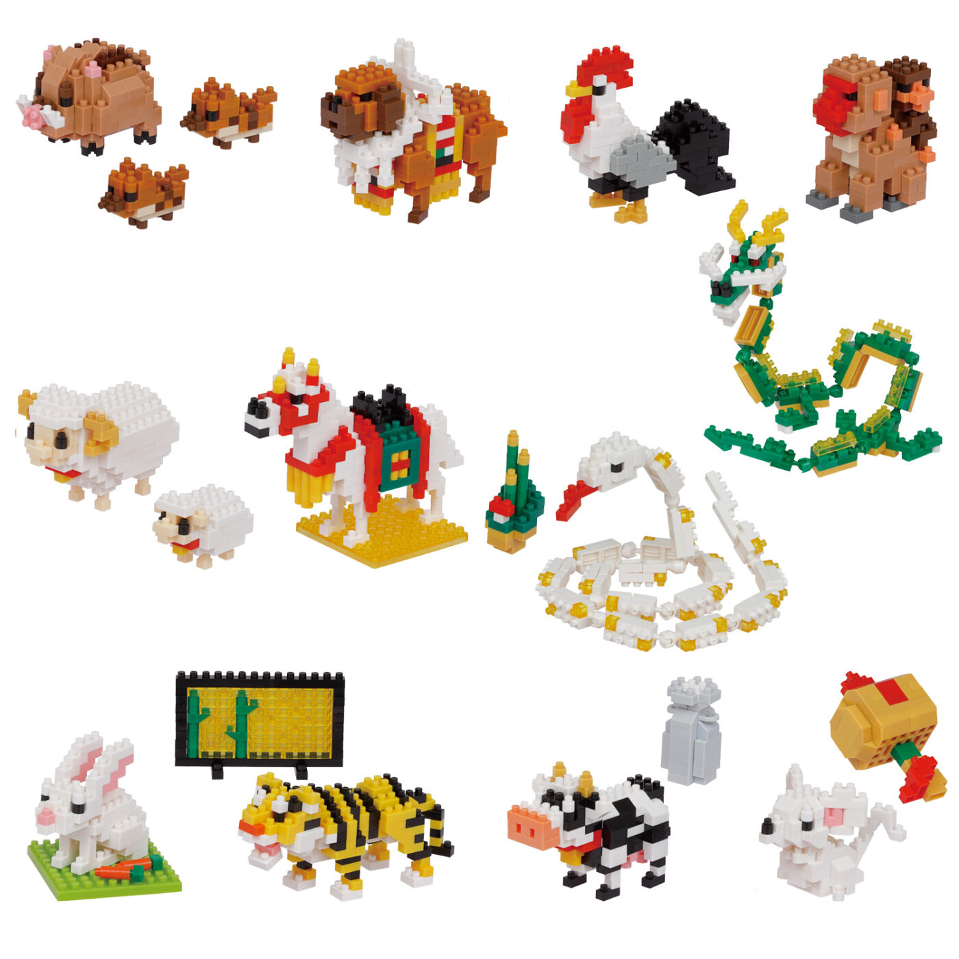 干支 十二支セット | CATALOG | nanoblock® | ブランド一覧 | カワダ